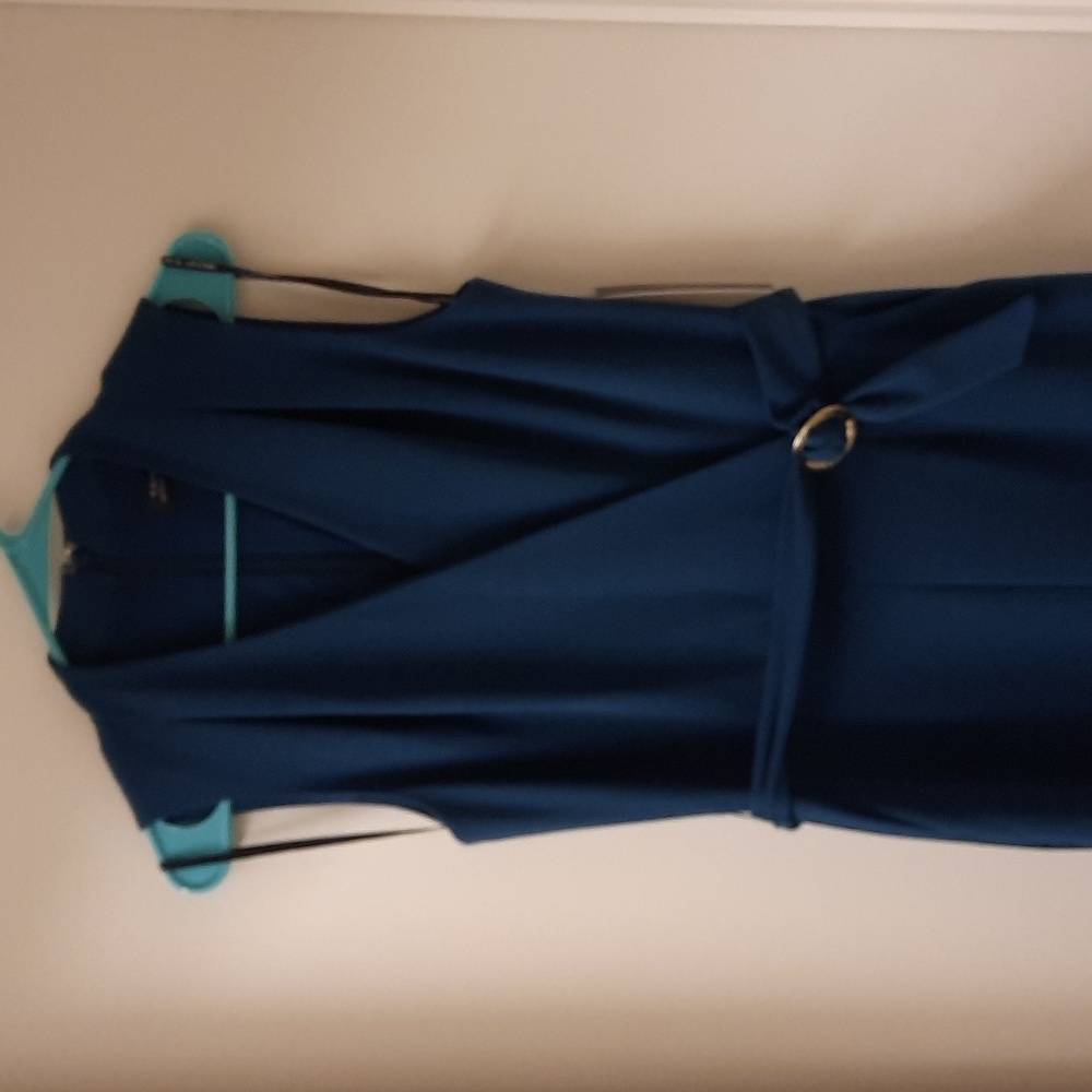 NWT, Tahari ASL Teal Belted Jumpsuit - Picture 3 of 14